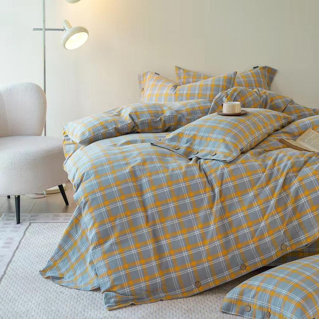 Gingham Bedding Set - Purple