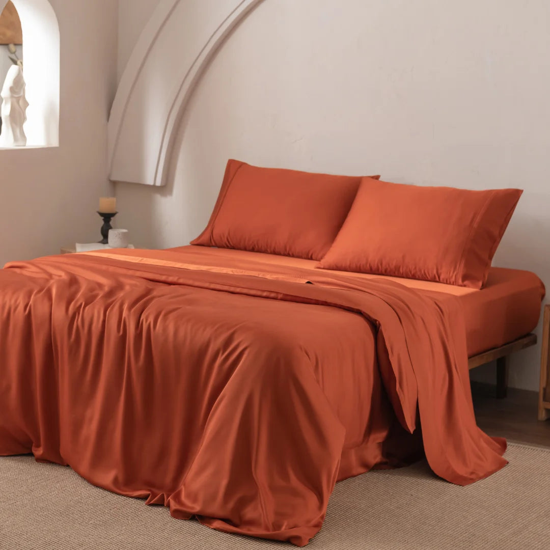 Bamboo Quilt Cover - Copper Sunset