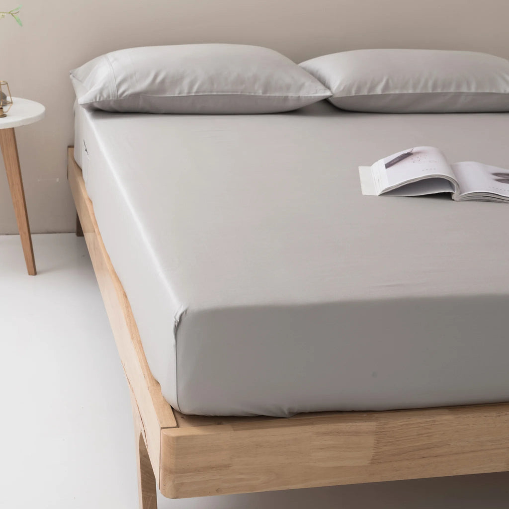 Bamboo Fitted Sheet - Silver