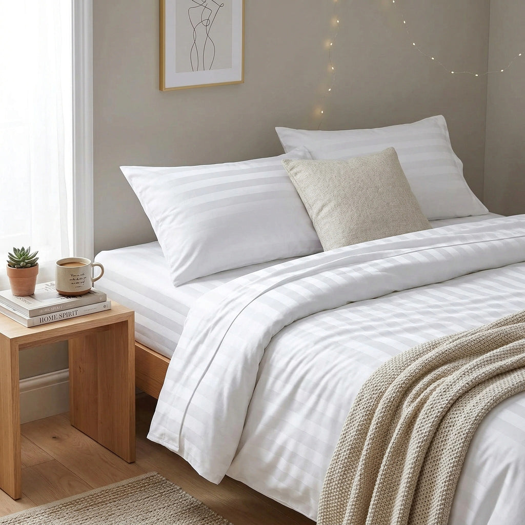Striped Pattern Bamboo Bedding Set