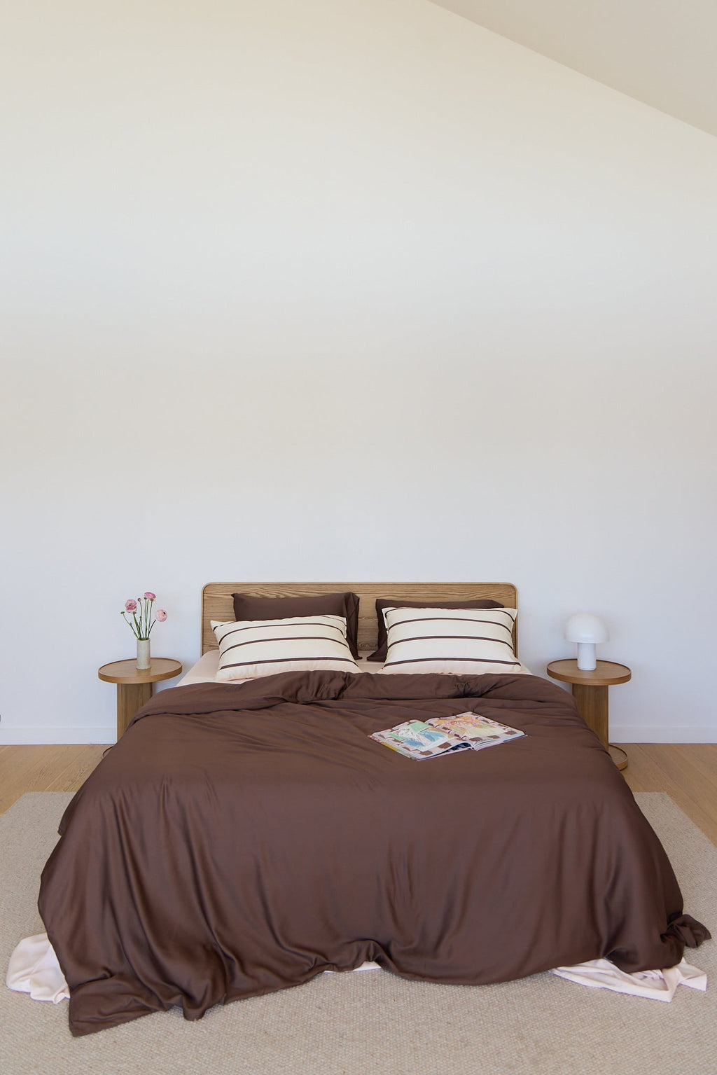 Chocolate Stripe Bamboo Fitted Sheet