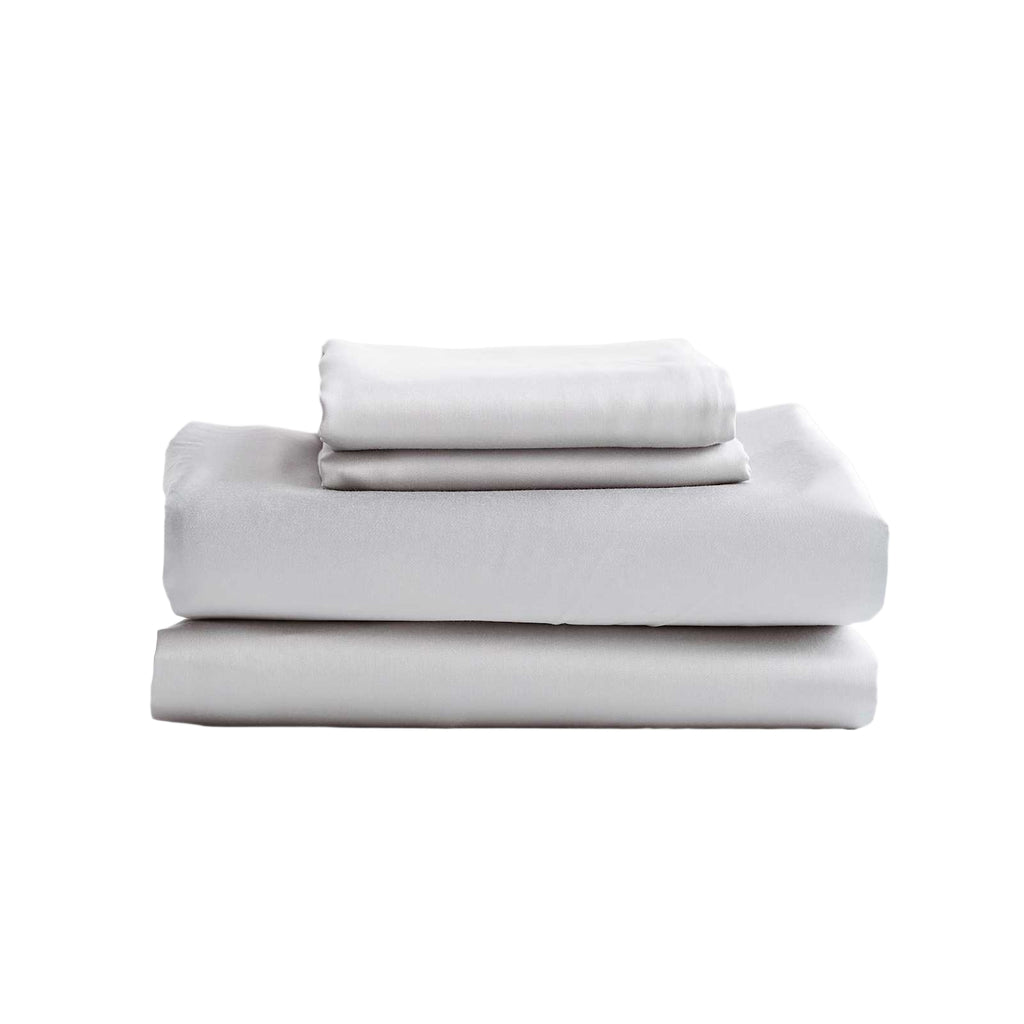 Qelune Bamboo Sheet Set – Cooling Organic Bamboo Bedding in Light Grey