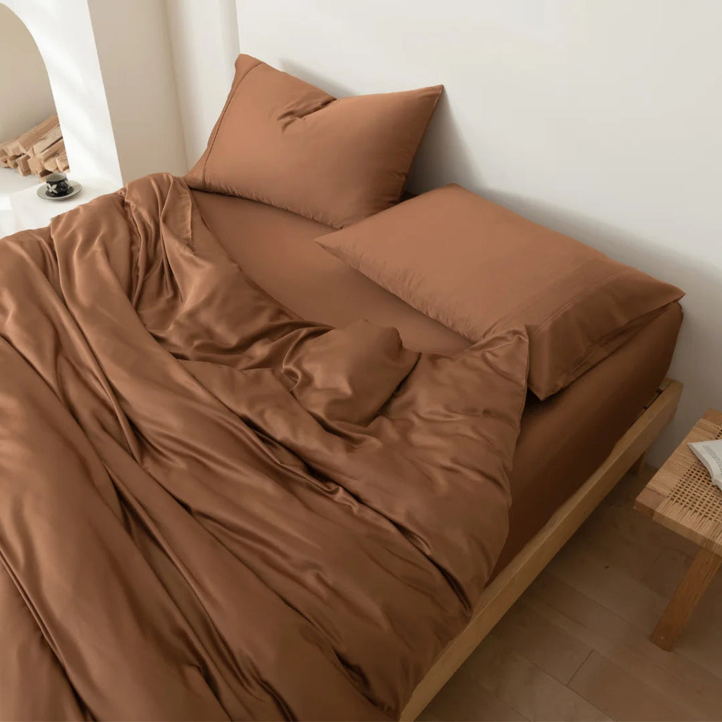 Bamboo Quilt Cover - Terracotta
