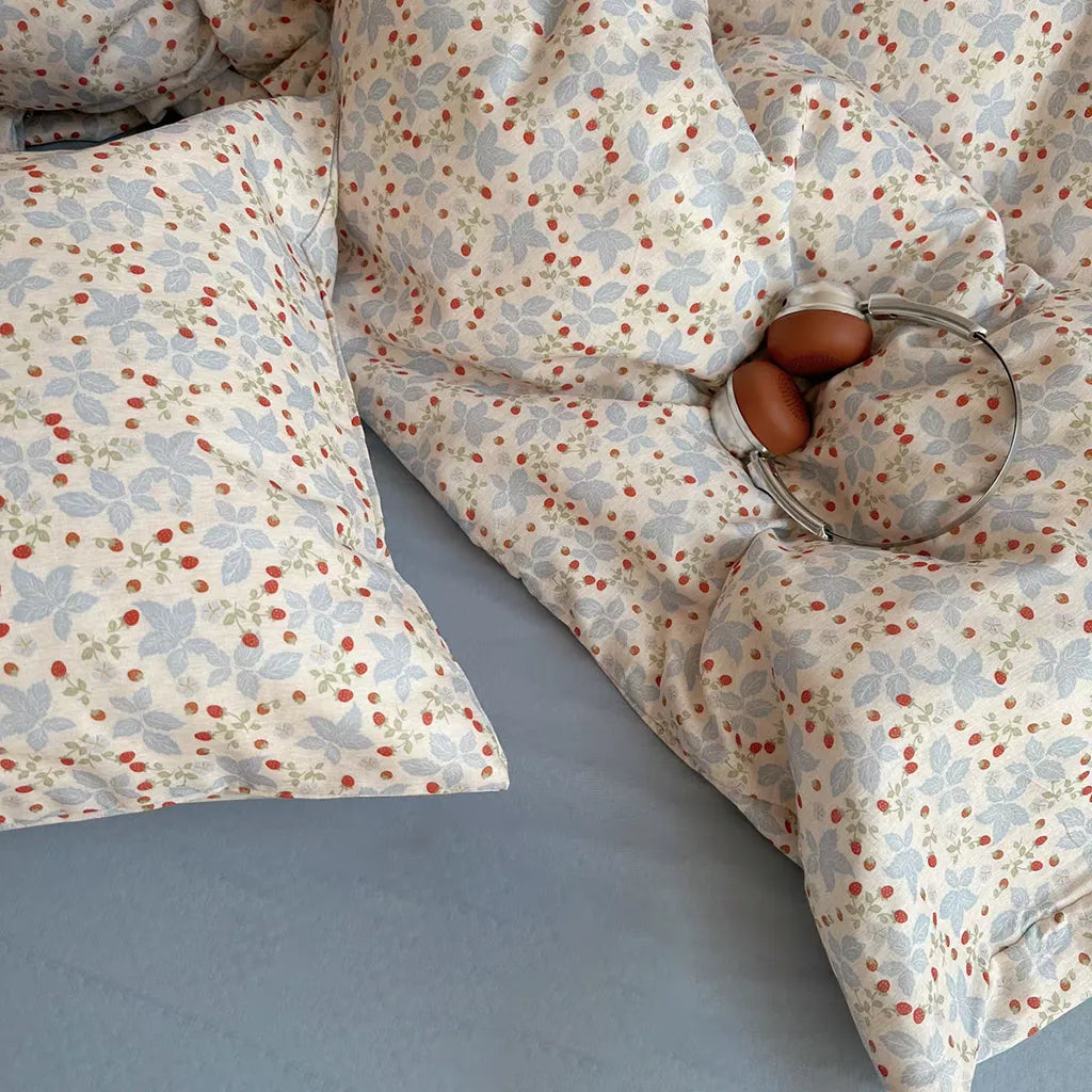 Spring Meadow Muslin Duvet Cover Set