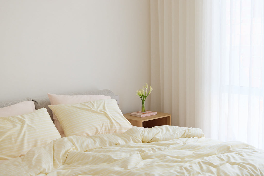 Butter Stripe Bamboo Quilt Cover