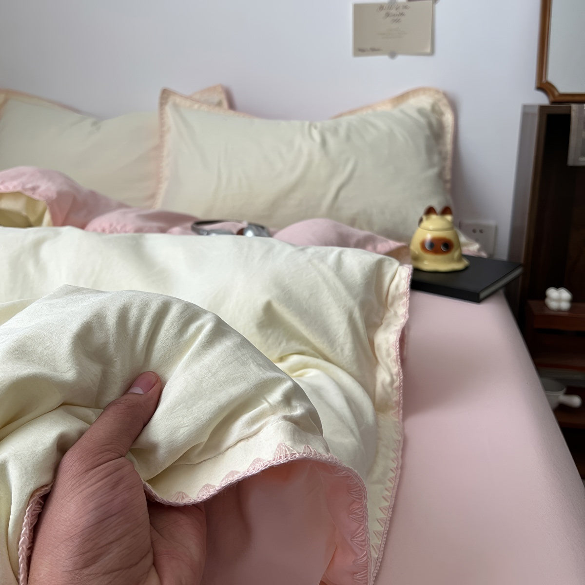 Pale Pink & Yellow Pastel Bedding Set