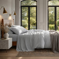 Qelune Bamboo Duvet Cover Set – Cooling Organic Bamboo Bedding in Mist