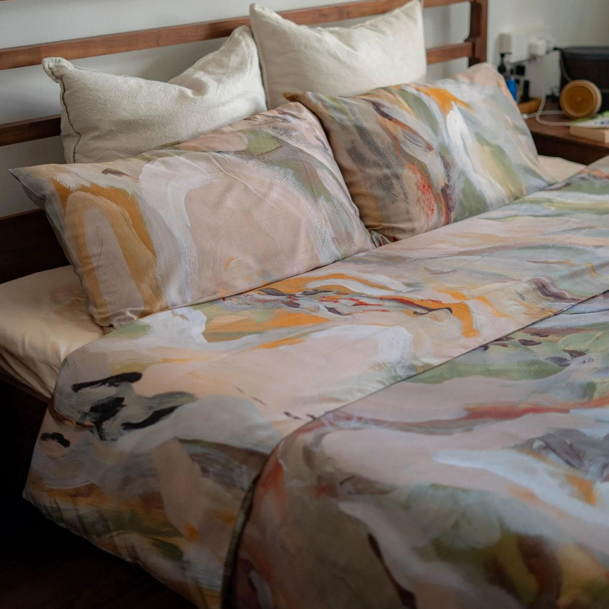 Oil Painting Design Bamboo Bedding Set