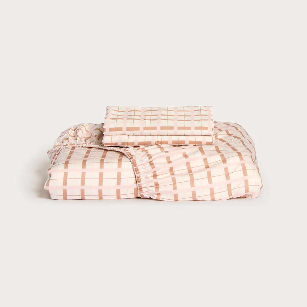 Maple Check Bamboo Fitted Sheet