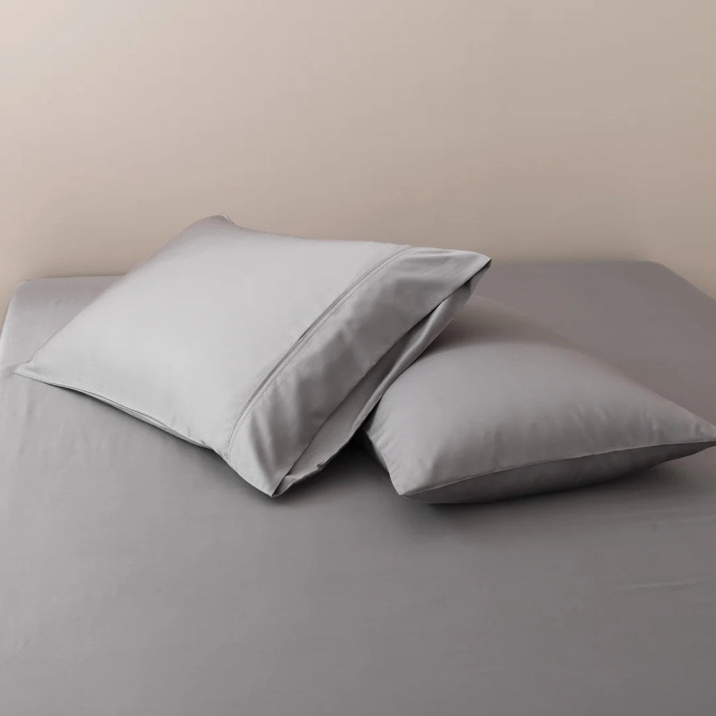 Bamboo Pillowcase Set - Stone Grey