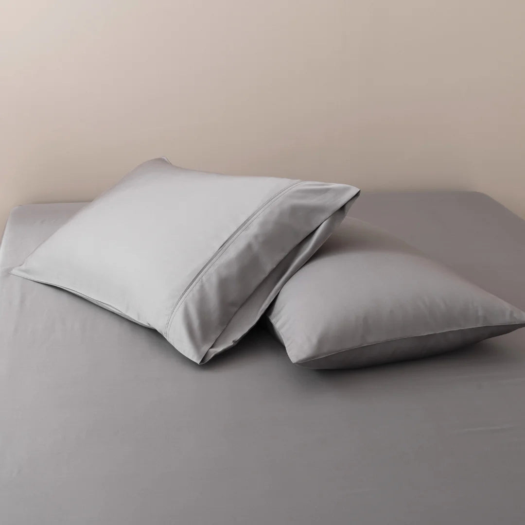 Bamboo Pillowcase Set - Stone Grey