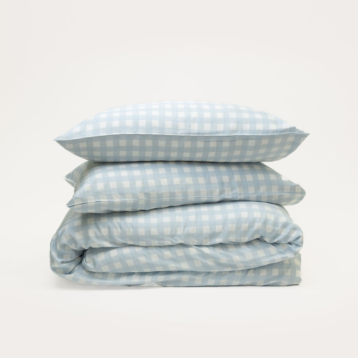 Sky Gingham Bamboo Quilt Cover