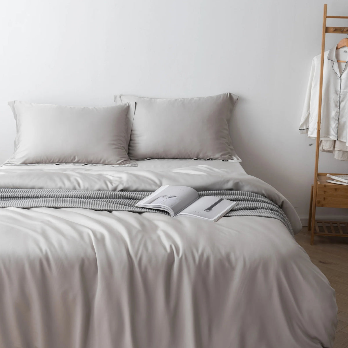 Bamboo Quilt Cover Set - Silver