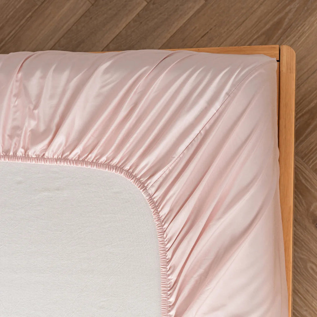 Bamboo Fitted Sheet - Blush