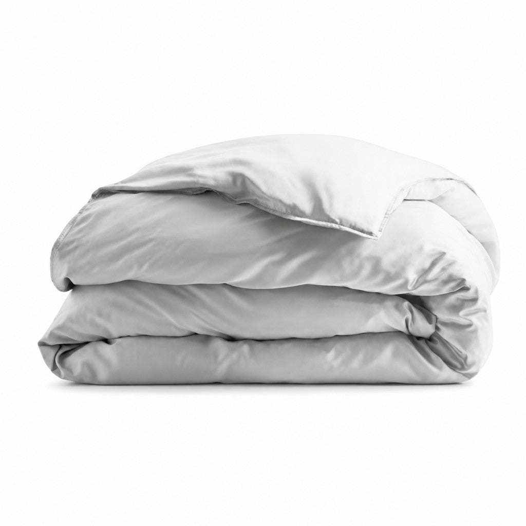 Qelune Bamboo Duvet Cover Set – Cooling Organic Bamboo Bedding in Light Grey