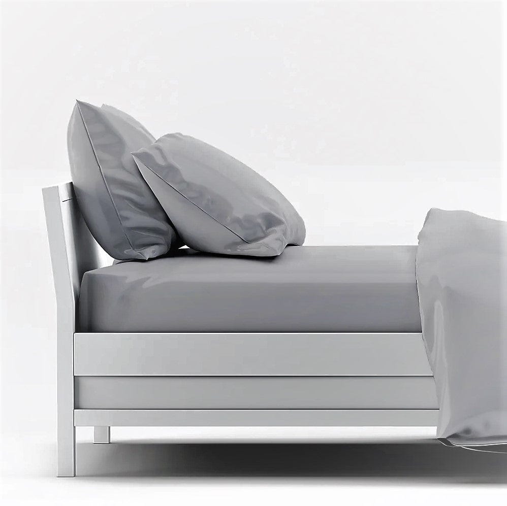 Satin Weave Owl Grey Bamboo Bed Sheets Set