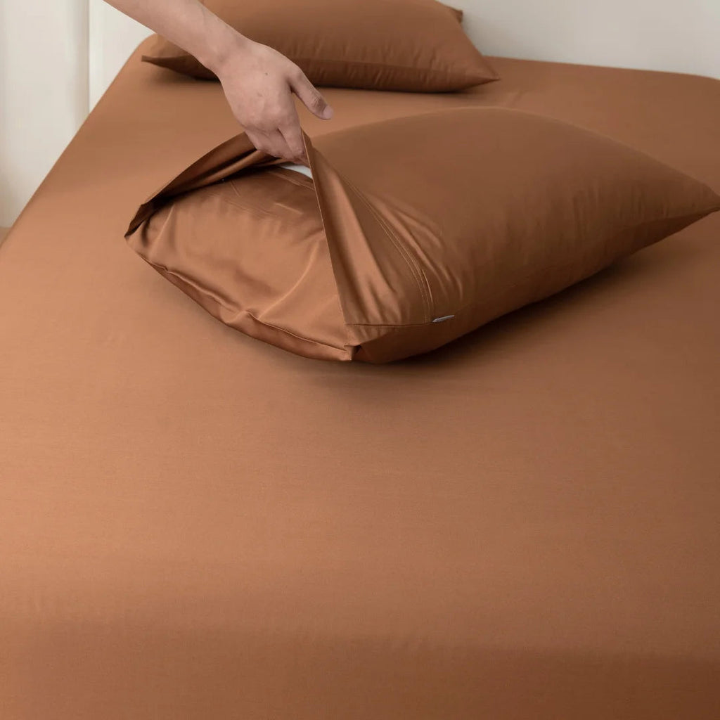 Bamboo Pillowcase Set - Terracotta
