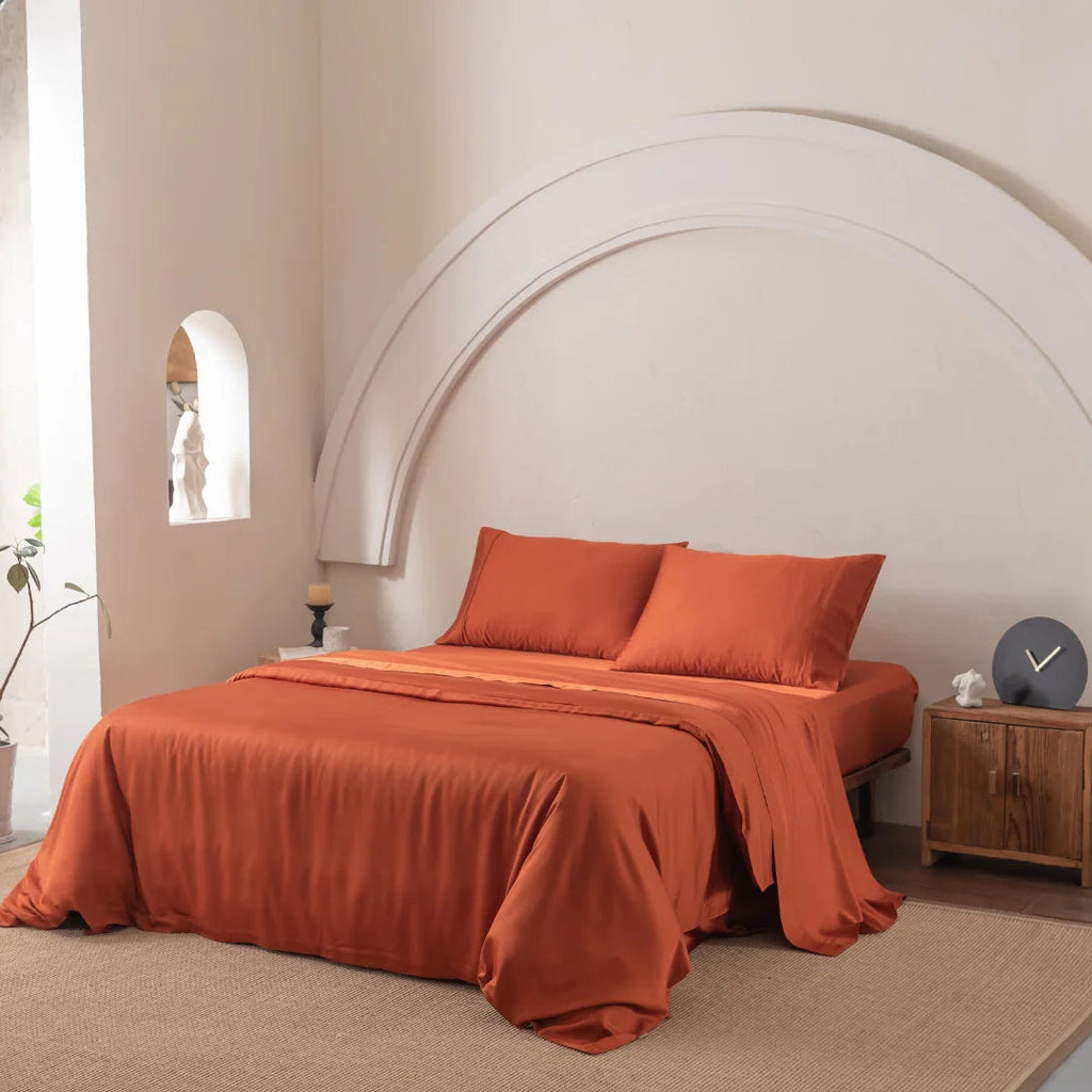 Bamboo Quilt Cover - Copper Sunset