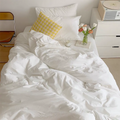 Minimalist Organic Percale Cotton Duvet Cover Set