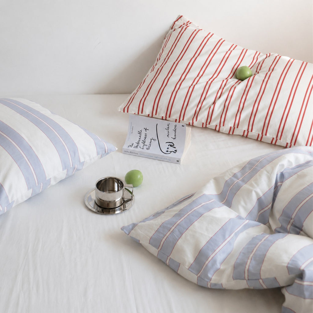 Vintora Haven Stripe Cotton 4 Piece Bedding Set G106