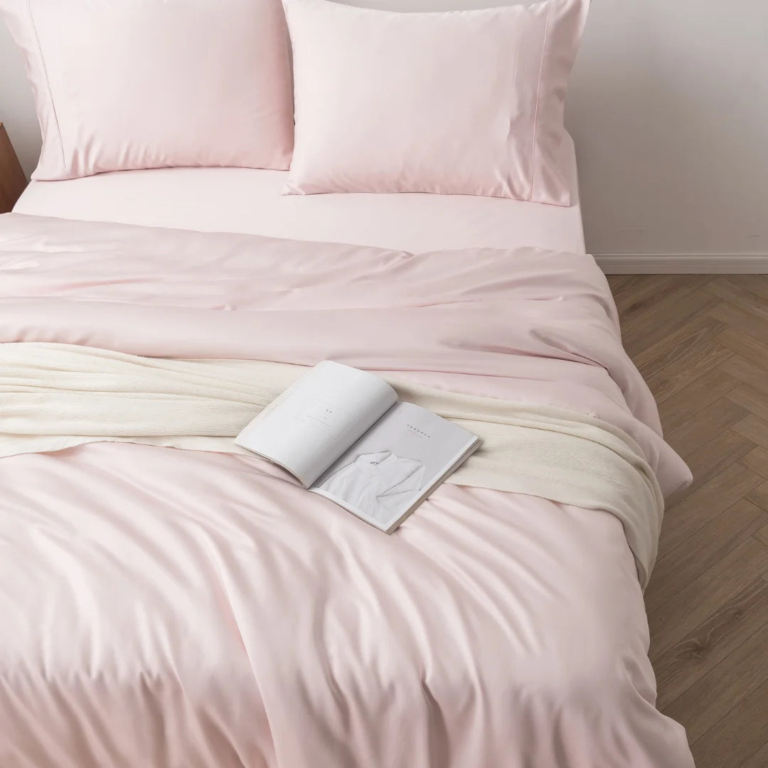 Bamboo Quilt Cover - Blush