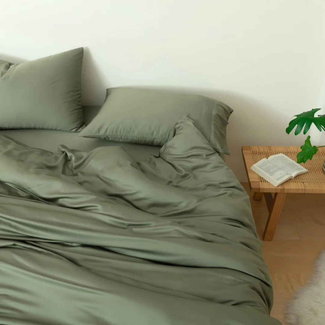 Bamboo Quilt Cover - Moss