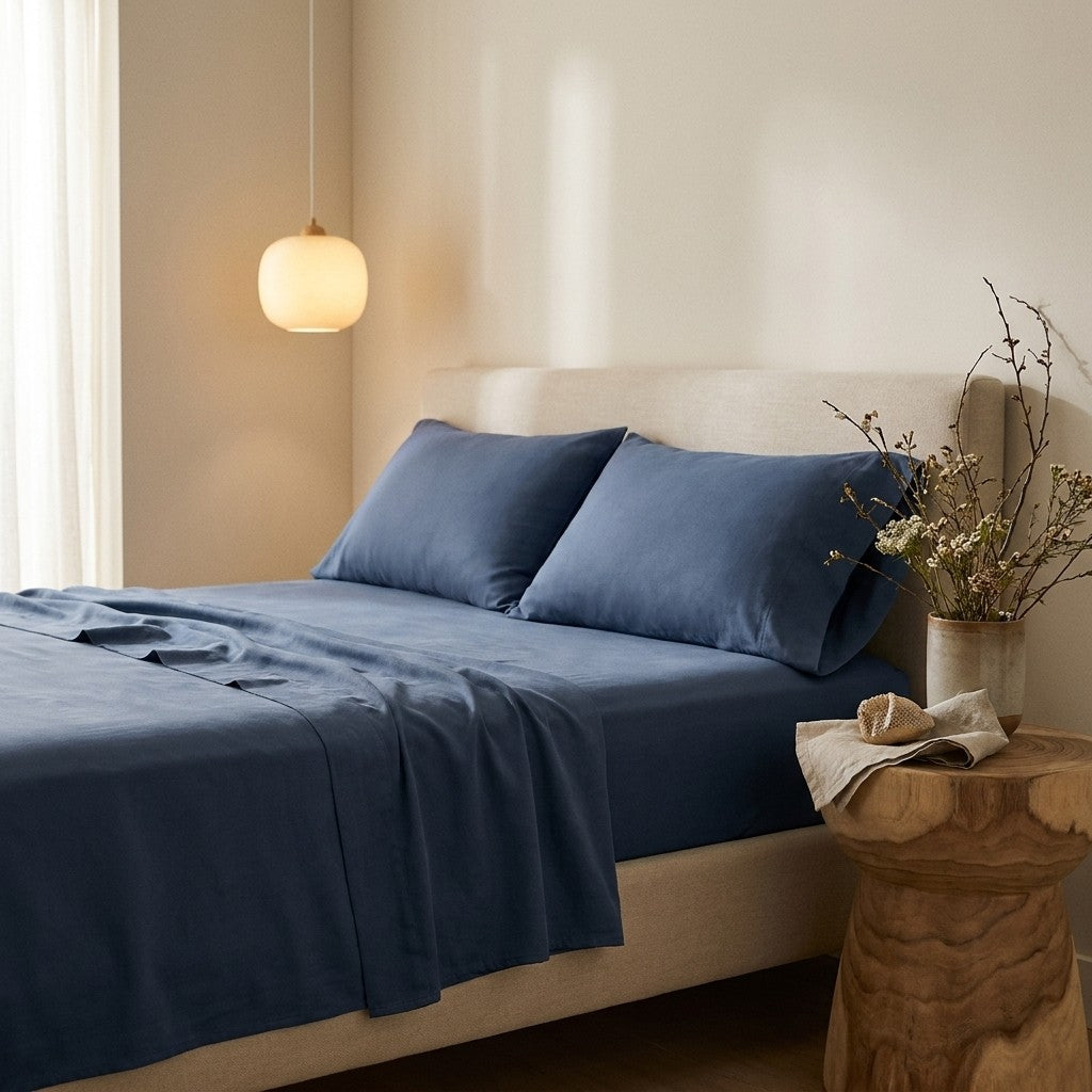 Qelune Bamboo Sheet Set 鈥?Cooling Organic Bamboo Bedding in Nightfall