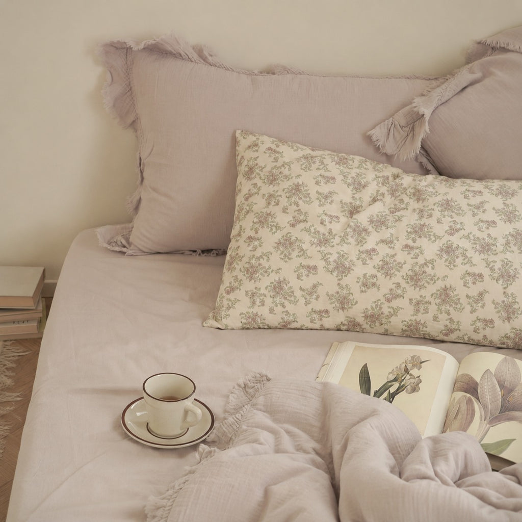 Roselle Pastel Color Ruffle Cotton Bedding Set G114