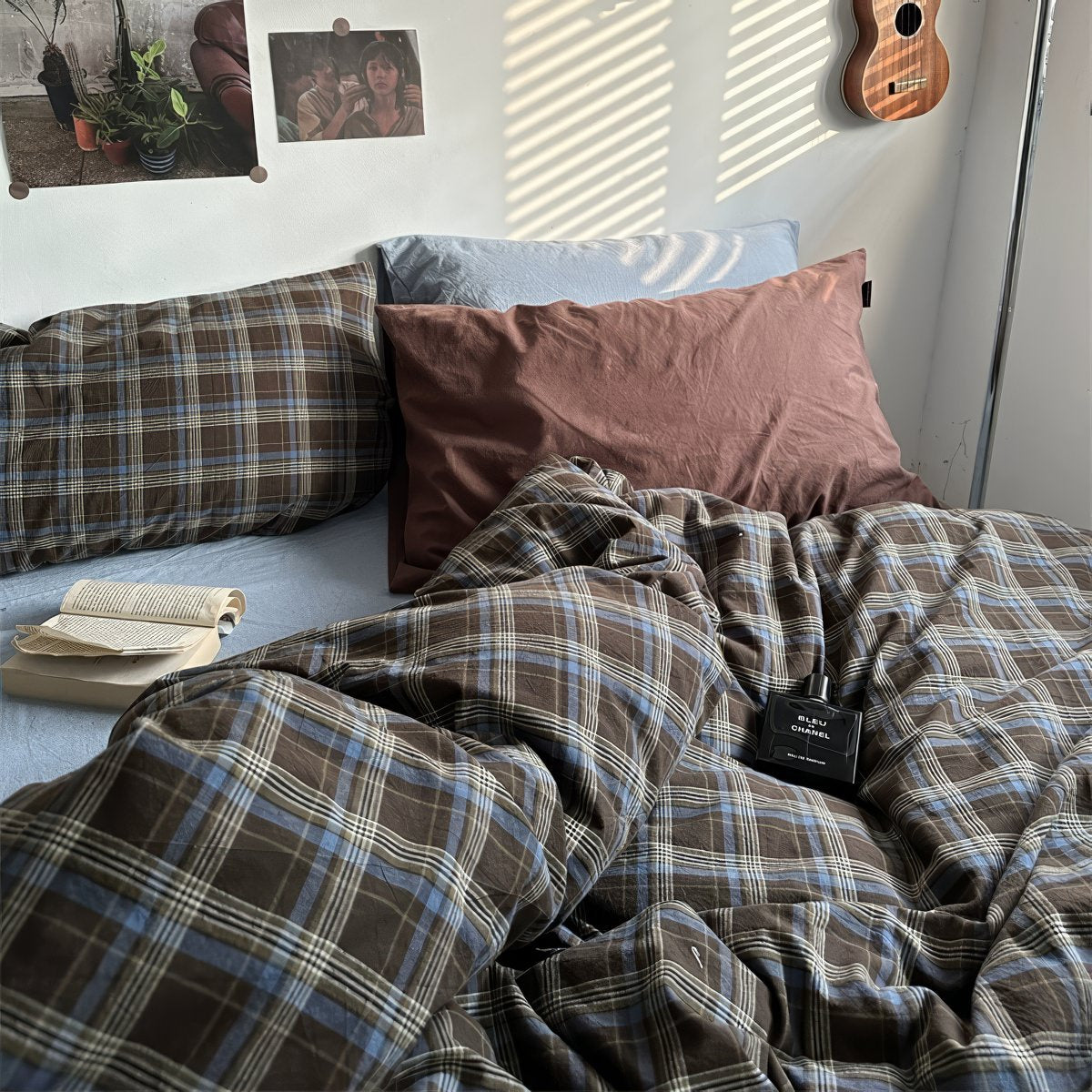 Vintage Plaid Bedding Set