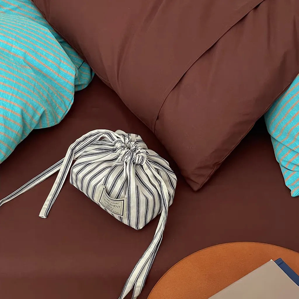 Vintage Striped Duvet Cover Set