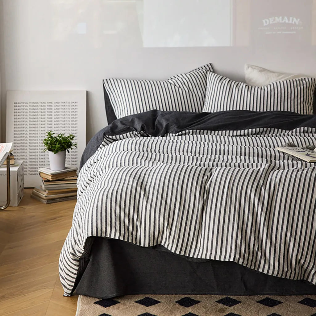 Refresh Jacquard Striped Duvet Cover