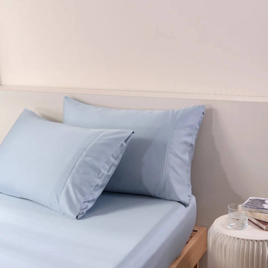 Bamboo Pillowcase Set - Pale Blue