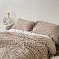 Cotton Small Gingham Duvet Cover - Beige