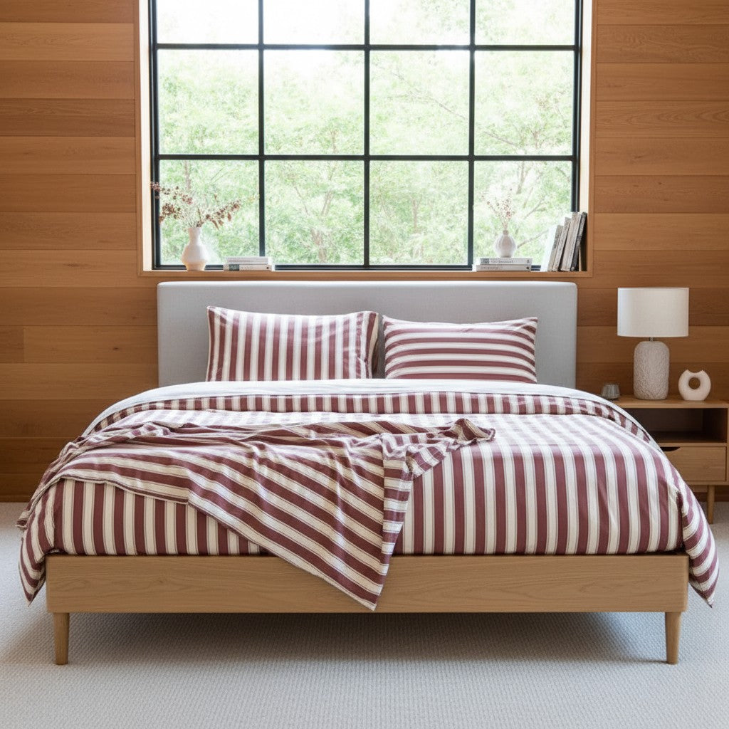 Stripe Bamboo Bedding Set