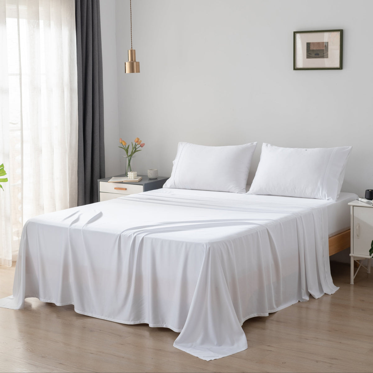 100% Bamboo Sheet Sets - Pure White