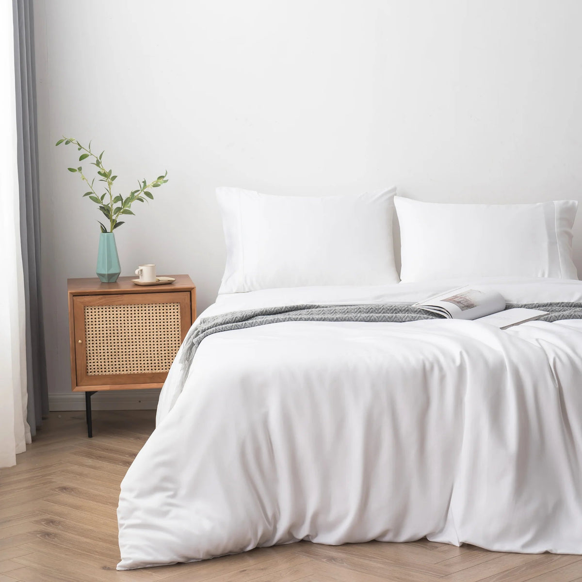 Bamboo Quilt Cover - White
