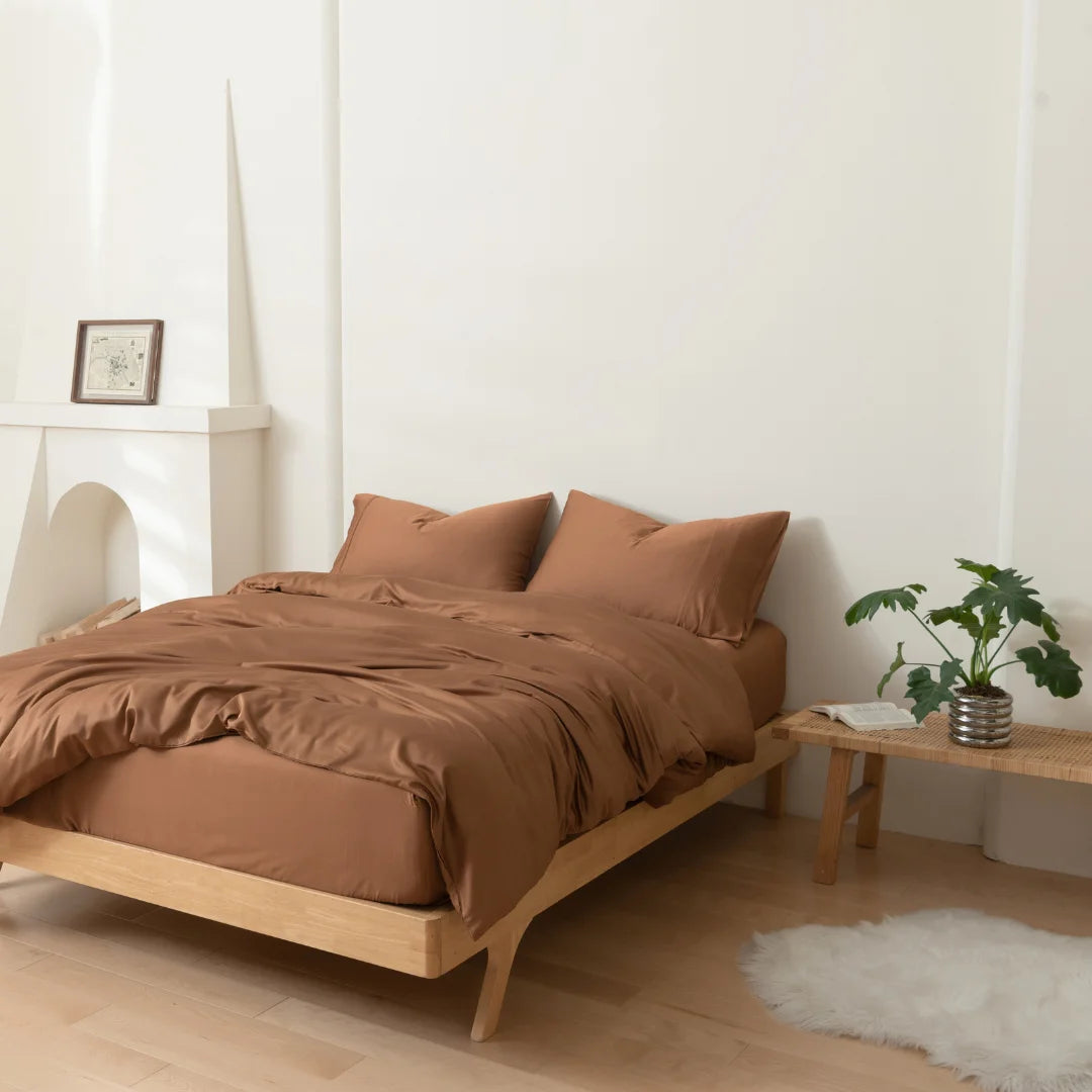 Bamboo Quilt Cover - Terracotta