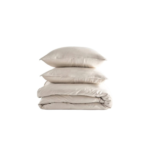 Qelune Bamboo Duvet Cover Set – Cooling Organic Bamboo Bedding in Sand