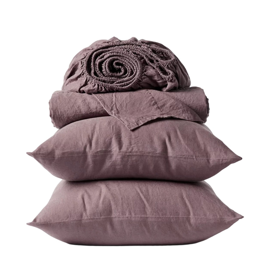 Cottara Washed Cotton Bedding Set Soft Breathable Bed Linen for Cozy Dorm and Home Use G65