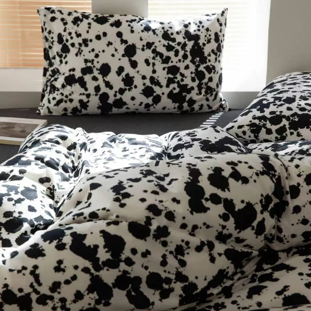 Paint Splatter Printed Bedding Set