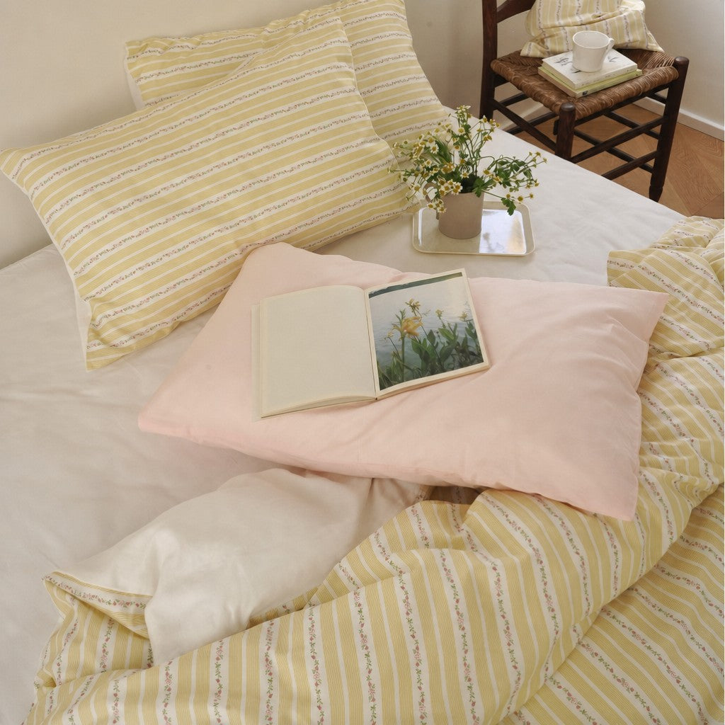 Vintora Butter Striped Soft Cotton Bedding Set G92