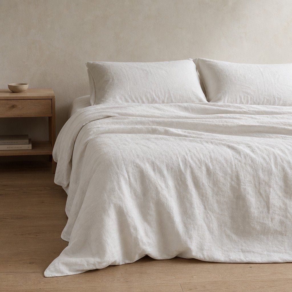 Cottara Washed Cotton Bedding Set Soft Breathable Bed Linen for Cozy Dorm and Home Use G65
