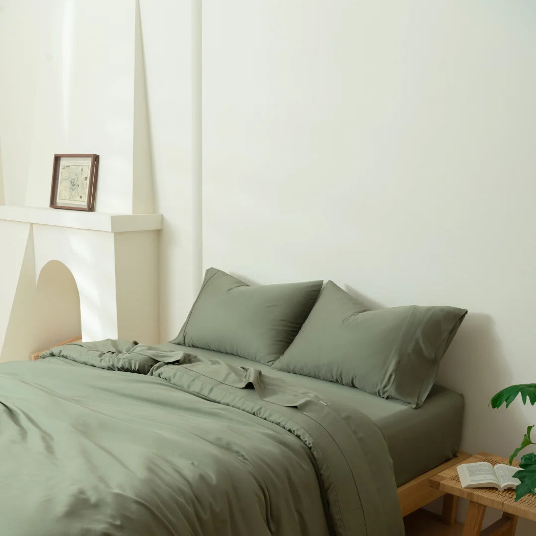 Bamboo Quilt Cover - Moss