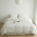 Princess Ruched Bedding Set - White