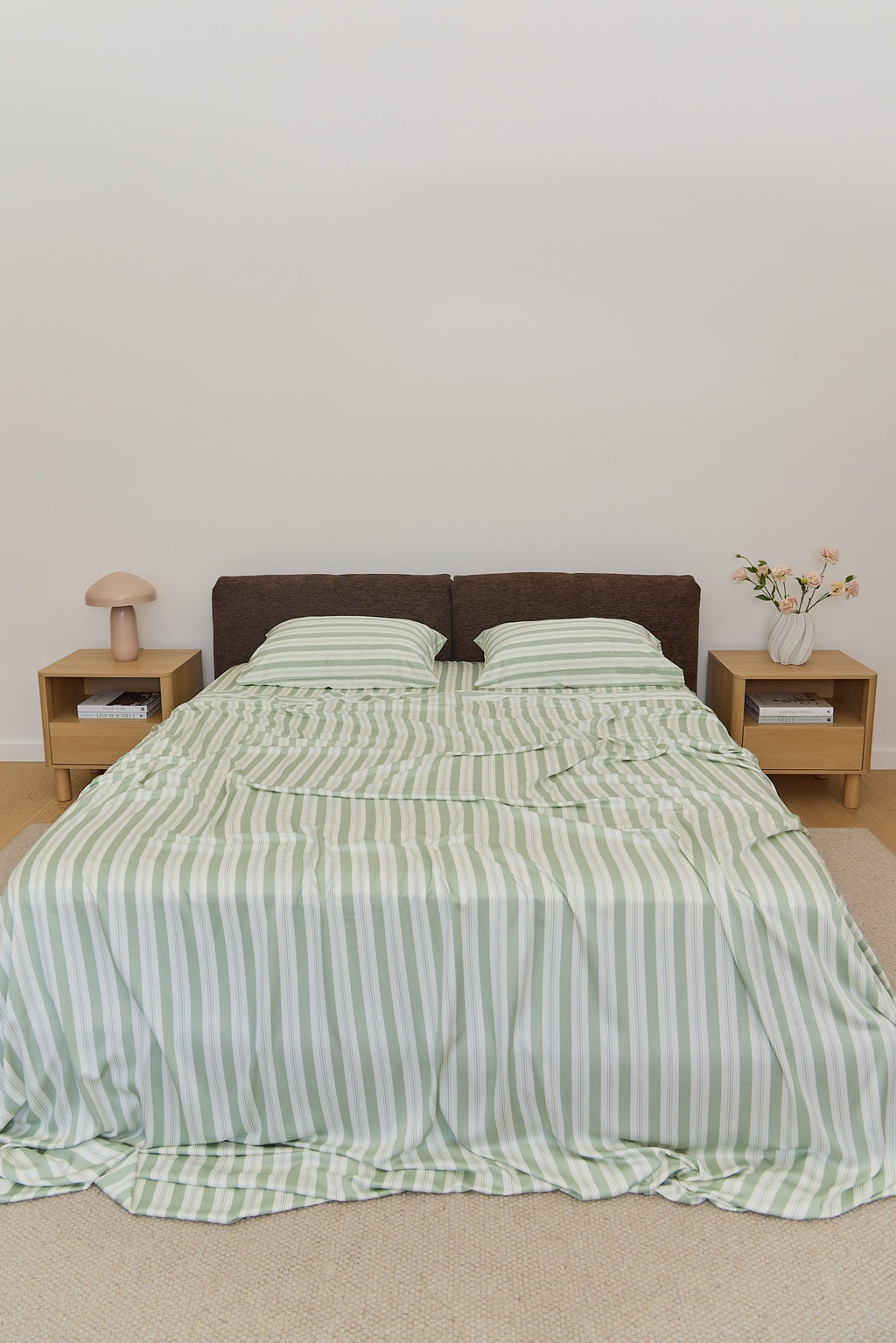 Pistachio Stripe Bamboo Sheet Set