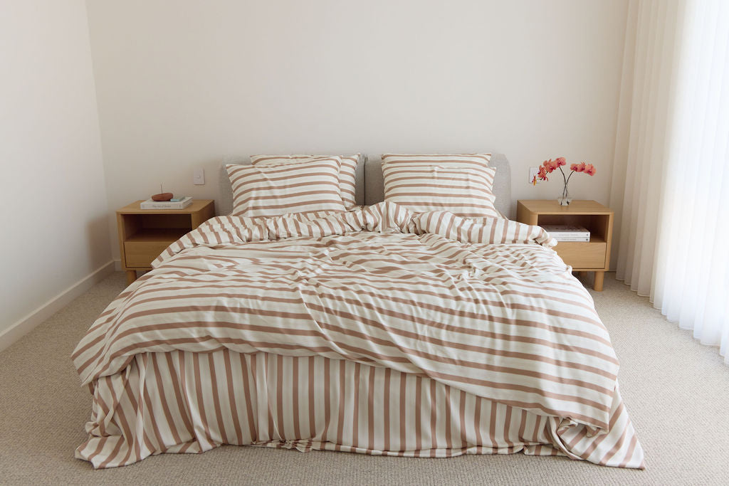 Haven Stripe Bamboo Fitted Sheet