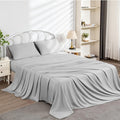 Bamboo Blend Bedsheet Set - Ultra Soft Microfiber Bedding Set (Silver)