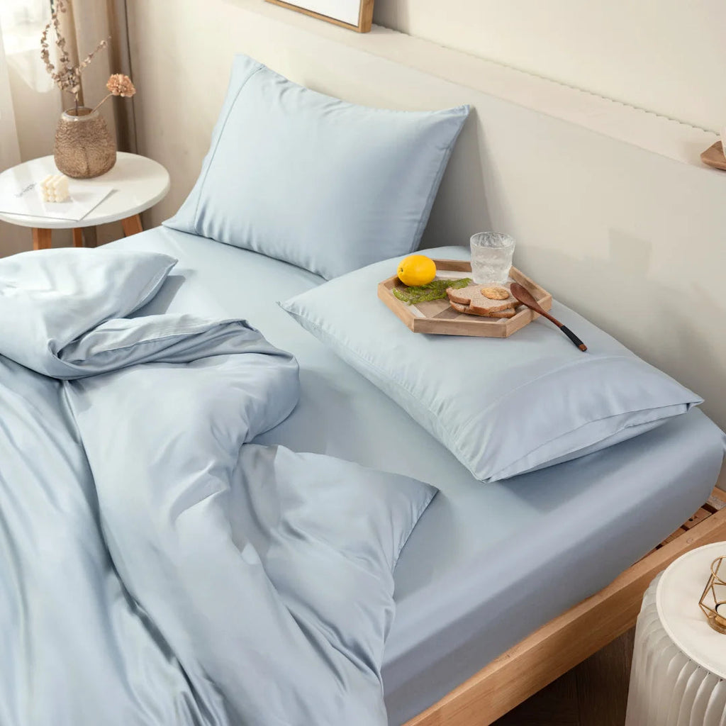 Bamboo Quilt Cover - Pale Blue
