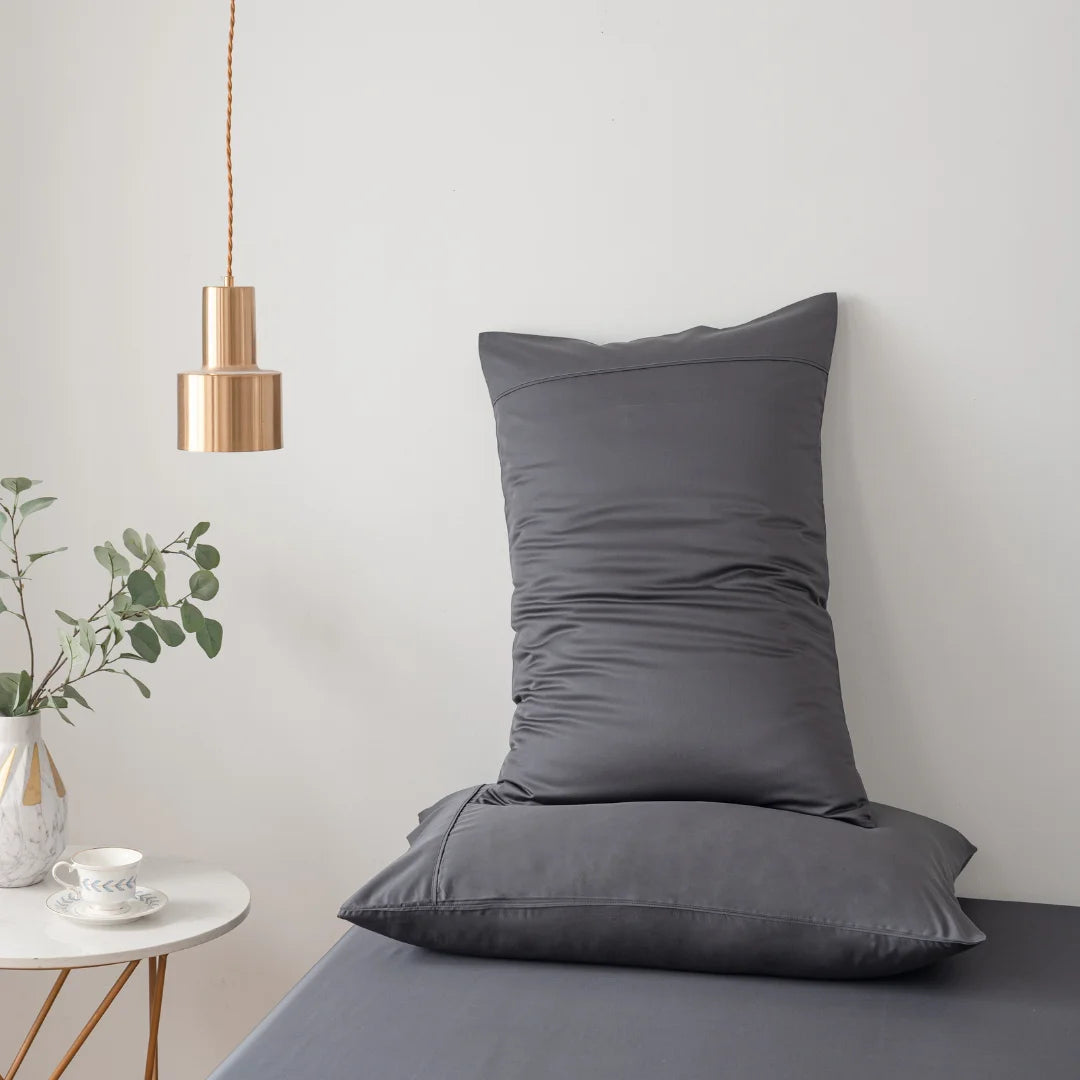 Bamboo Pillowcase Set - Charcoal