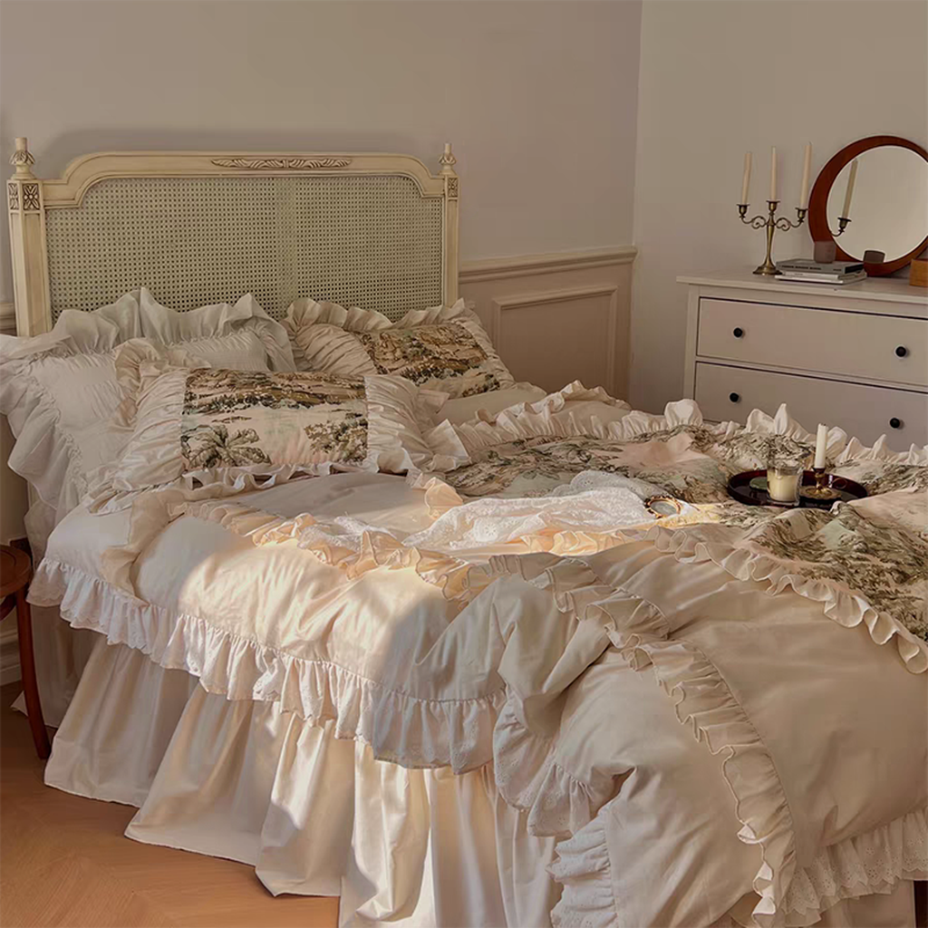 French Vintage Painting Bedding Set